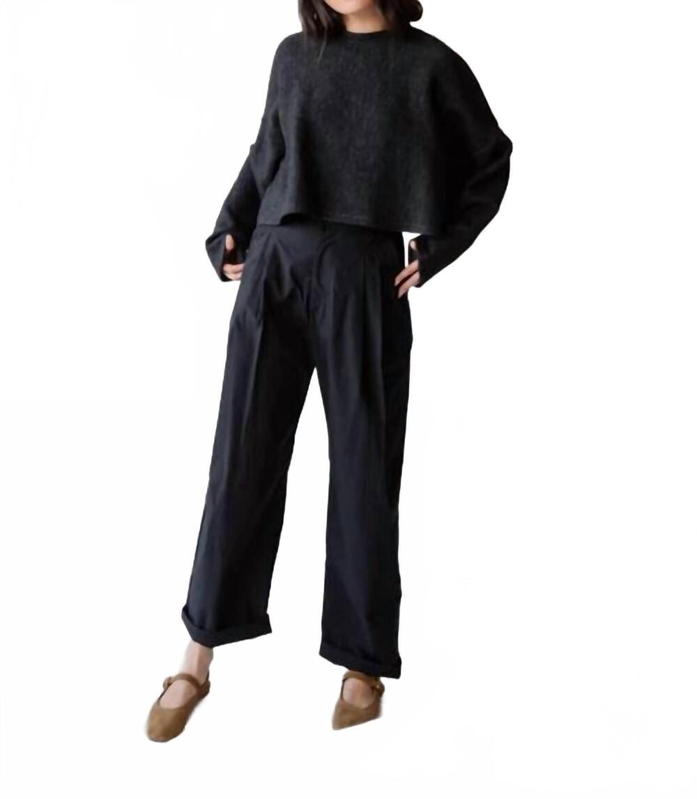 NEW NATALIE BUSBY easy fit trouser pants in black